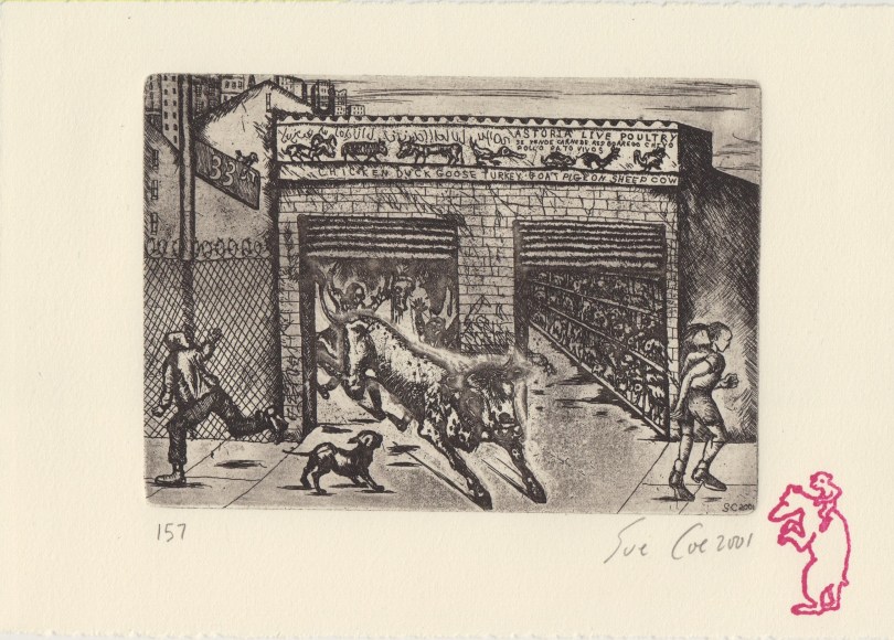 Queenie Escapes the Slaughterhouse - Sue Coe