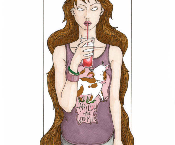 Happy Cow Made Good Milk - Jade Monica Bello