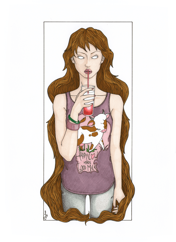 Happy Cow Made Good Milk - Jade Monica Bello