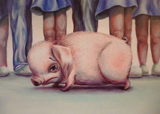 Melancholy Mini Pink Pig - Sarah Stupak