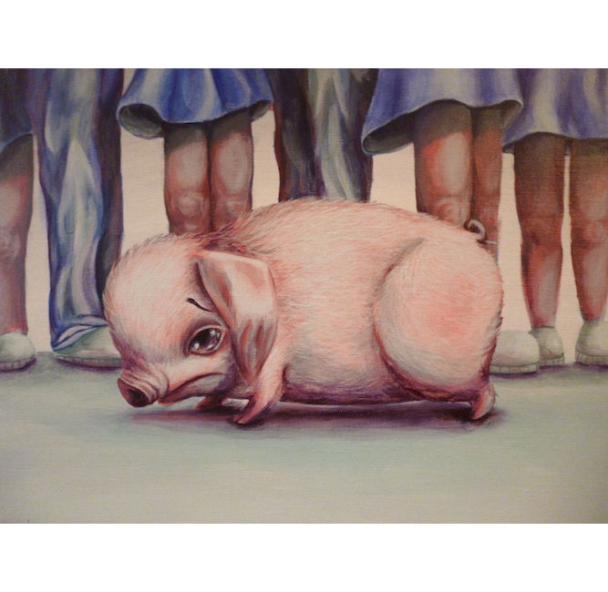 Melancholy Mini Pink Pig - Sarah Stupak
